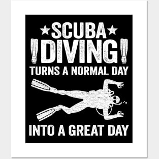 Funny Diver Gift Scuba Diving Day Quote Divers Posters and Art